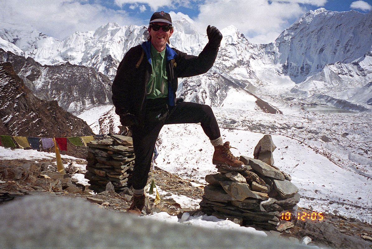 26 Jerome Ryan On Lower Chukung Ri With Shartse, Makalu, Num Ri, Baruntse, Imja Tso